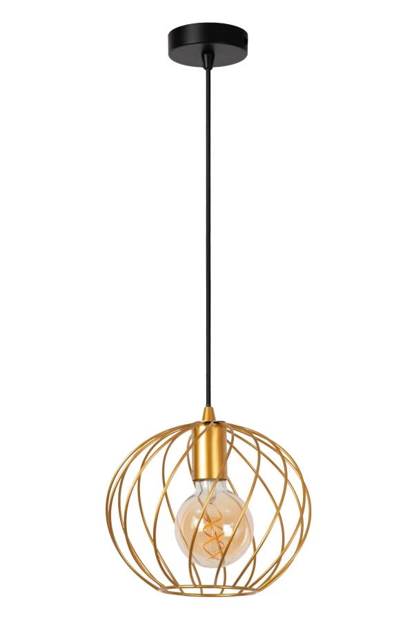 Lucide DANZA - Pendant light - Ø 25 cm - 1xE27 - Matt Gold / Brass - off